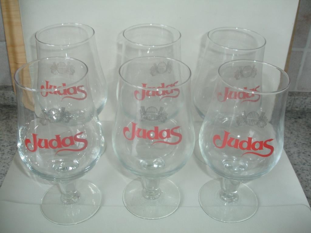 Bierglas Judas, 33cl, brij Alken - Maes, € 1,00 per glas., Collections, Marques de bière, Neuf, Verre ou Verres, Autres marques