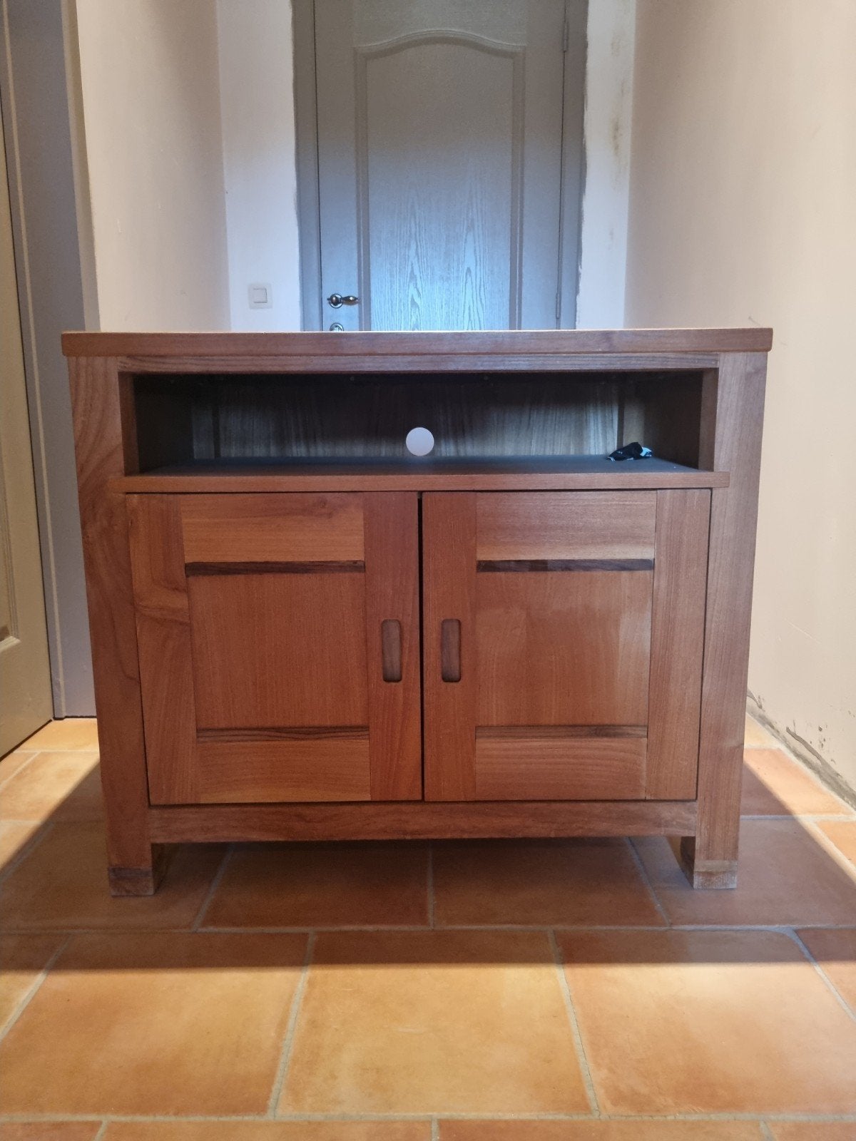 TV kast, teak hout, prima staat, Ophalen, Teakhout