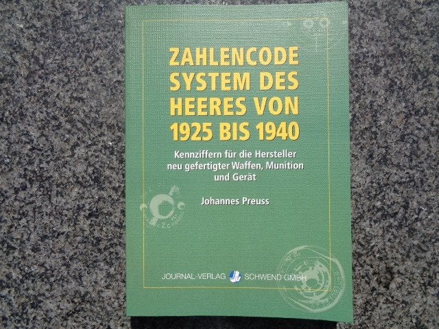 naslagwerk, nieuw !  Duits Zahlencode system van 1925 - 1940, Enlèvement ou Envoi, Neuf, Prof. Dr. Johannes Preuss