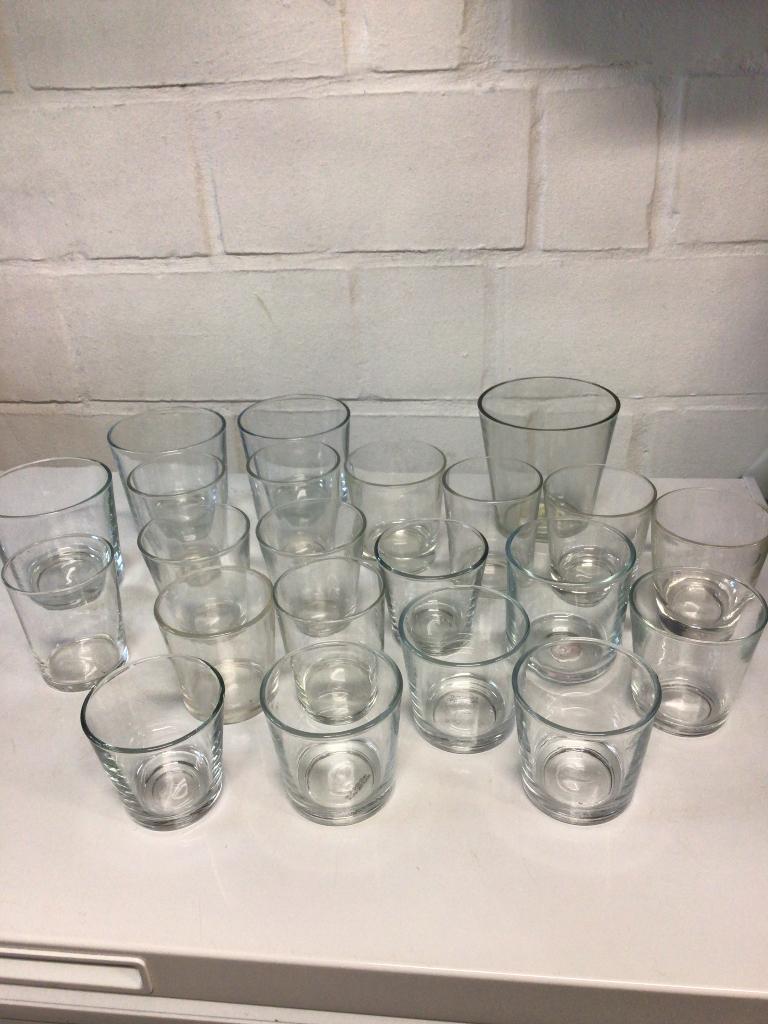 Glazen potjes 5€ voor alles(voor theelichtjes), Ophalen