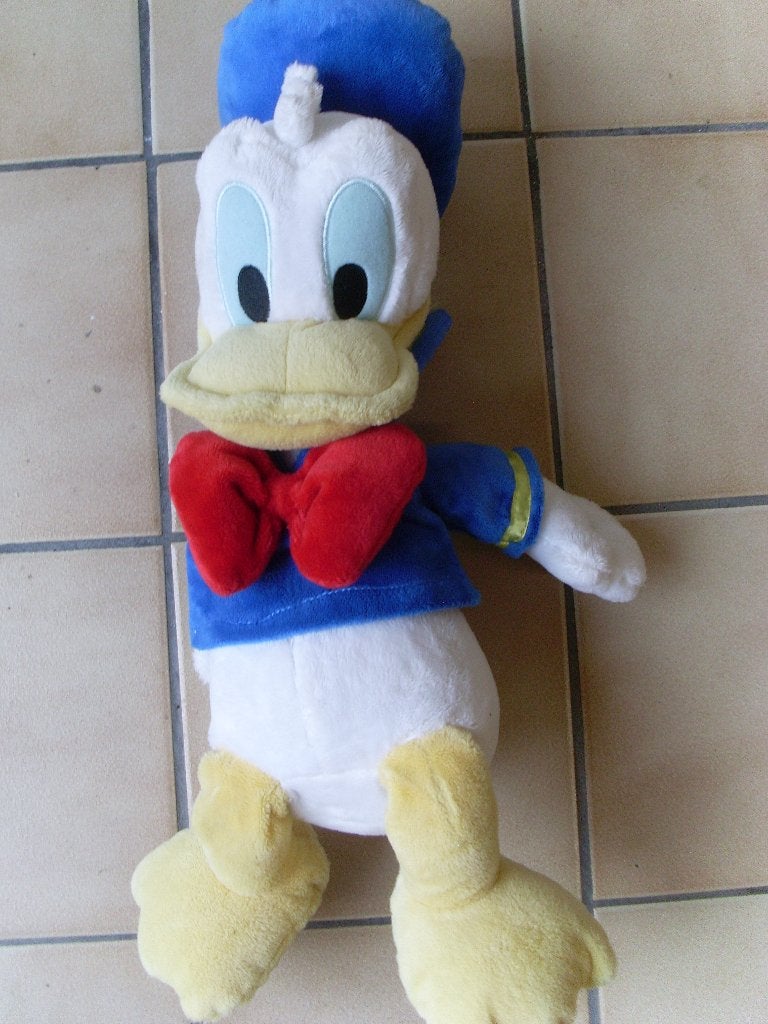 Knuffel Donald Duck, Gebruikt, Disney, Ophalen of Verzenden, Middelgroot (20 tot 80 cm)