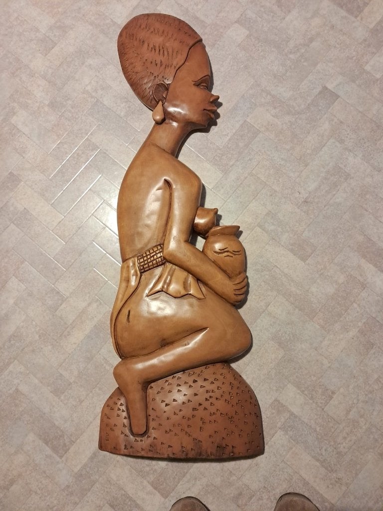 Houten Afrikaanse beelden, Antiek en Kunst, Ophalen, Houtsnijwerk, 50 - 100 cm, Hout