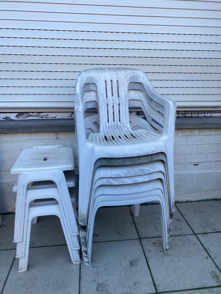 Tuinstoelen met bij zetjes, Enlèvement, Comme neuf