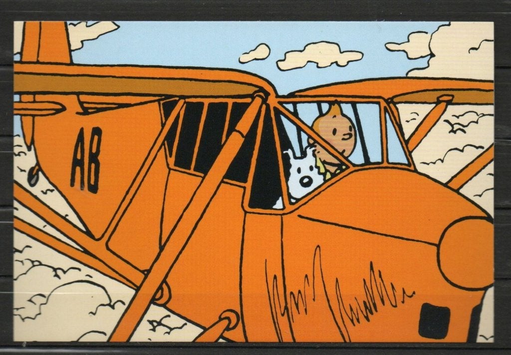 Carte postale : Hergé : Tintin/Kuifje - Avion (2), Collections, Enlèvement