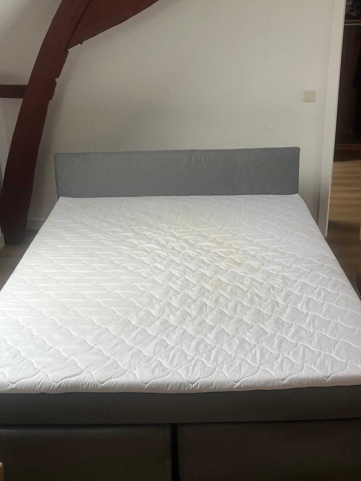 Boxspring, Ophalen, Zwart, Tweepersoons, Zo goed als nieuw