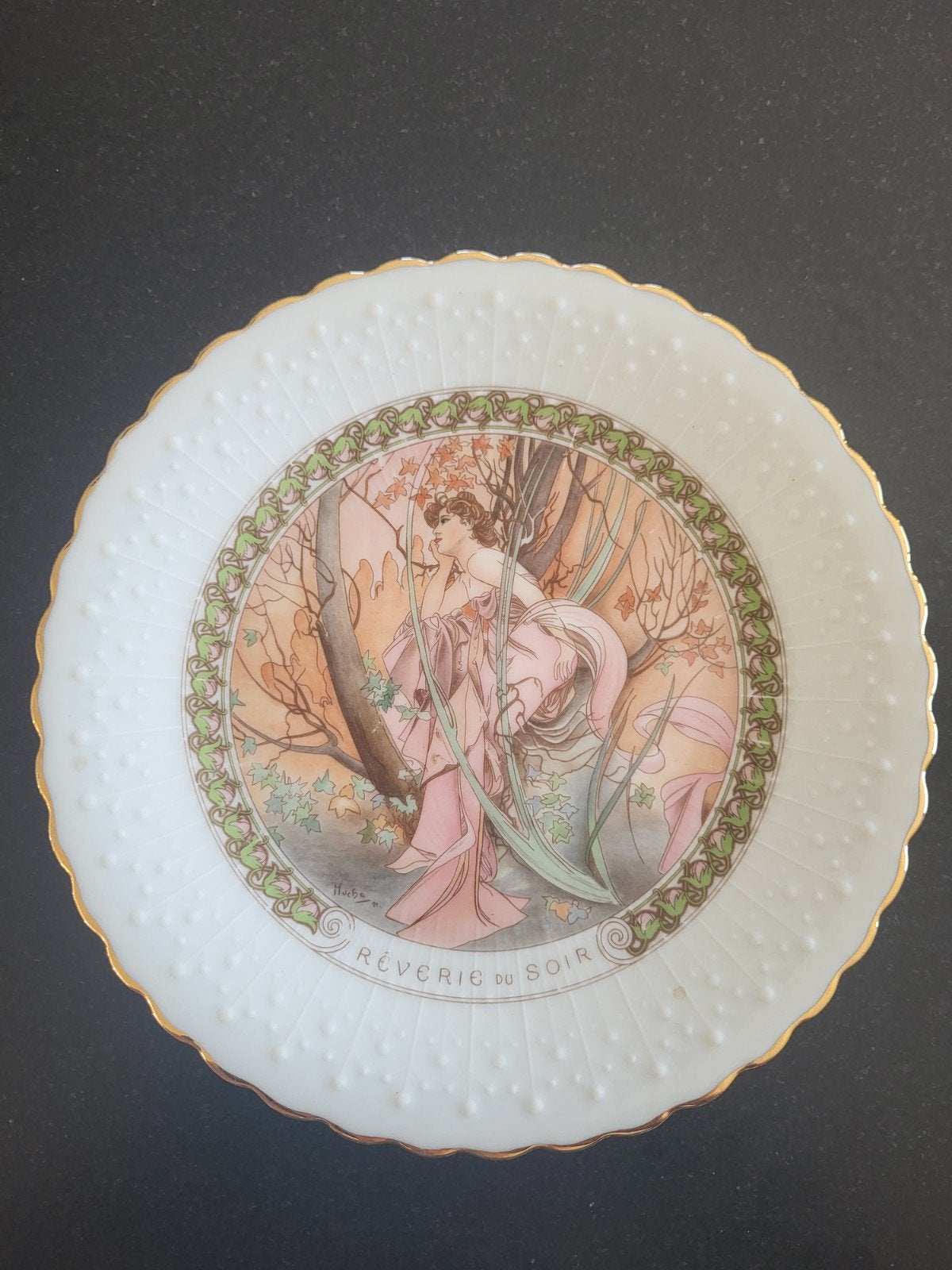 Mucha plate, avondmijmering, Handtassen en Accessoires, Broches, Ophalen of Verzenden