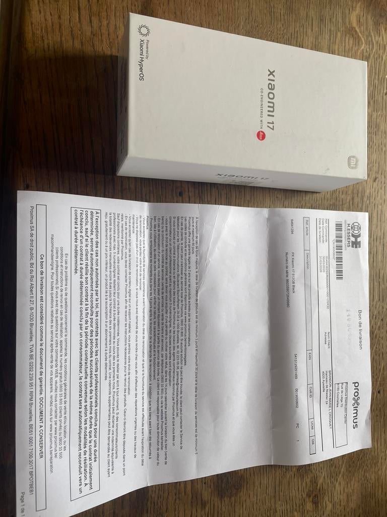 Xiaomi 17 Black – 512 Go – NEUF (Boîte Scellée)., Electroménager, Enlèvement, Comme neuf