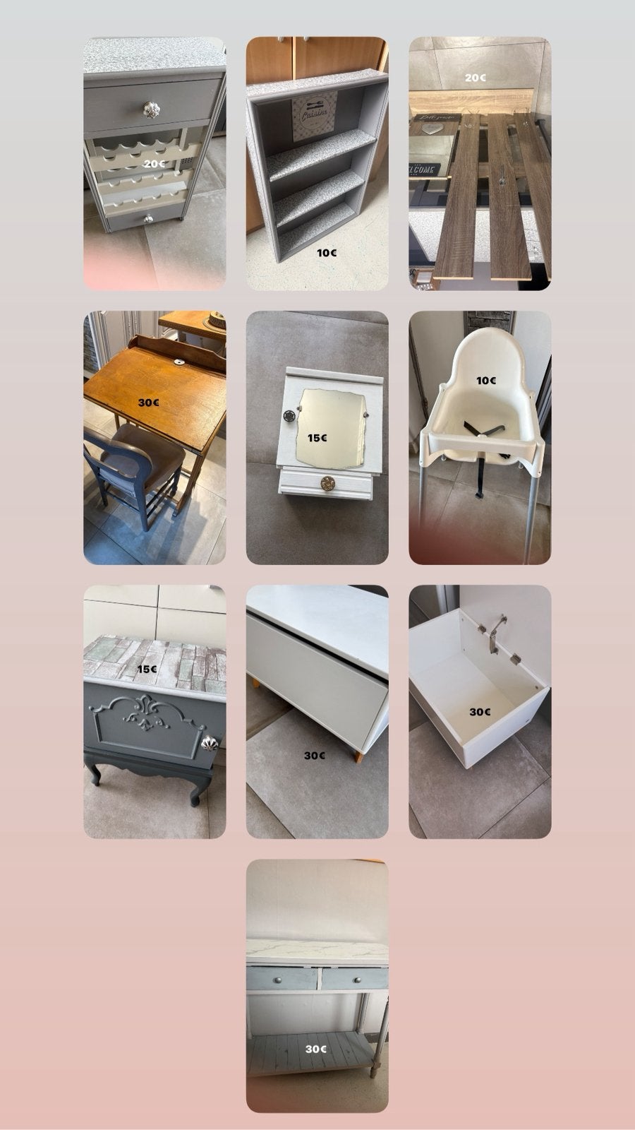 Diverse en gevarieerde kleine meubels, Huis en Inrichting, Ophalen, Zo goed als nieuw