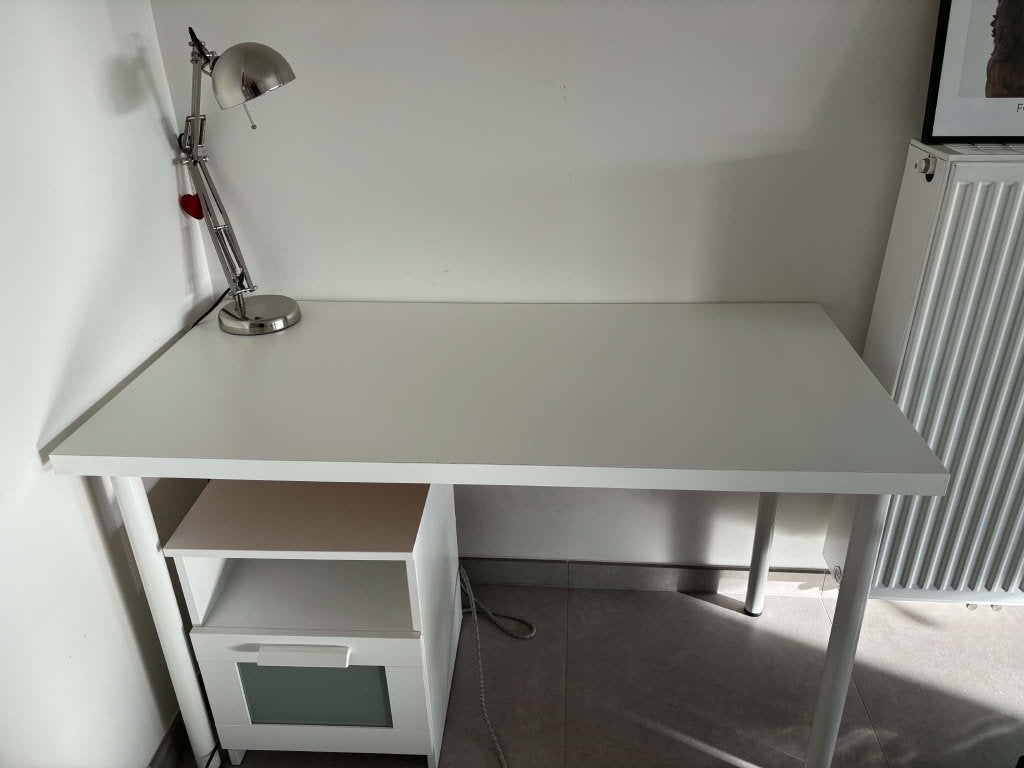 Bureau set, tafel + ladenblok + bureaustoel + bureaulamp, Maison & Meubles, 120 cm, Autres matériaux, Comme neuf, Enlèvement