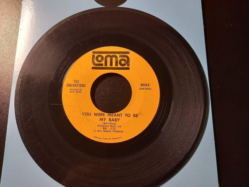 The Enchanters ‎– You Were Meant To Be My Baby - '7 Popcorn, 7 inch, Utilisé, Housse de protection extérieure, Autres types