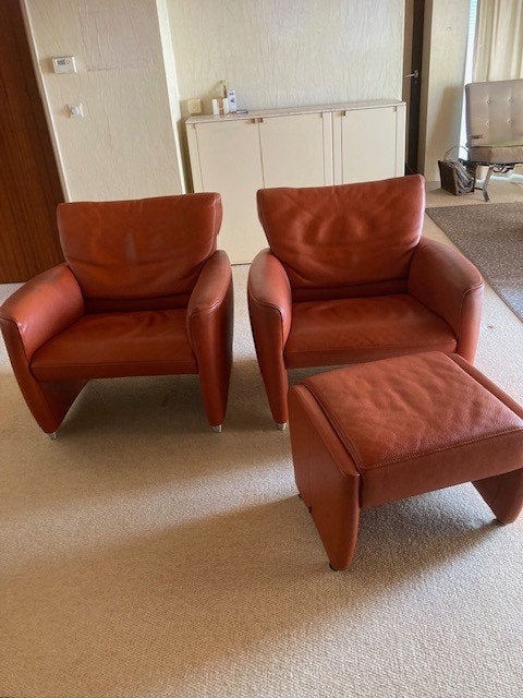 Jori leren zetels, Huis en Inrichting, Fauteuils, Ophalen, Gebruikt, Leer