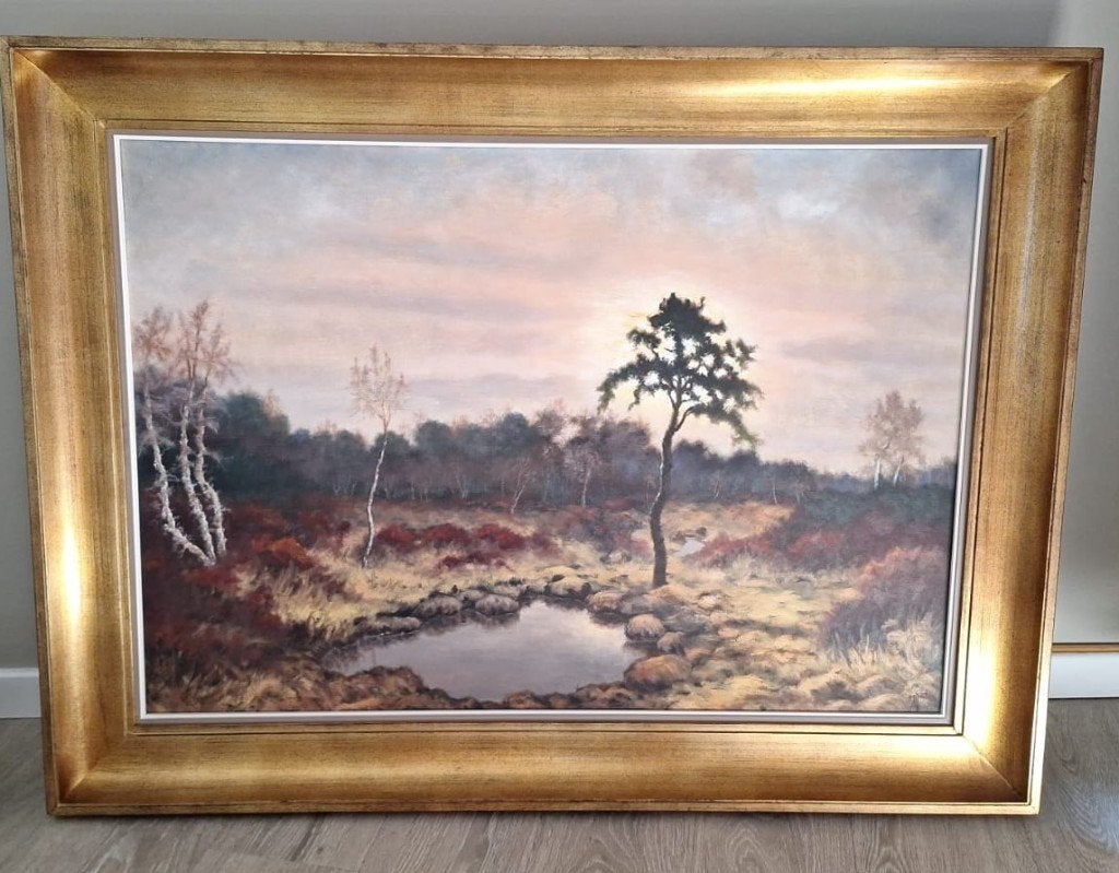 schilderij Emiel Peeters, Antiquités & Art, Art | Peinture | Classique, Cadre spécial, Peinture acrylique, Paysage, Enlèvement
