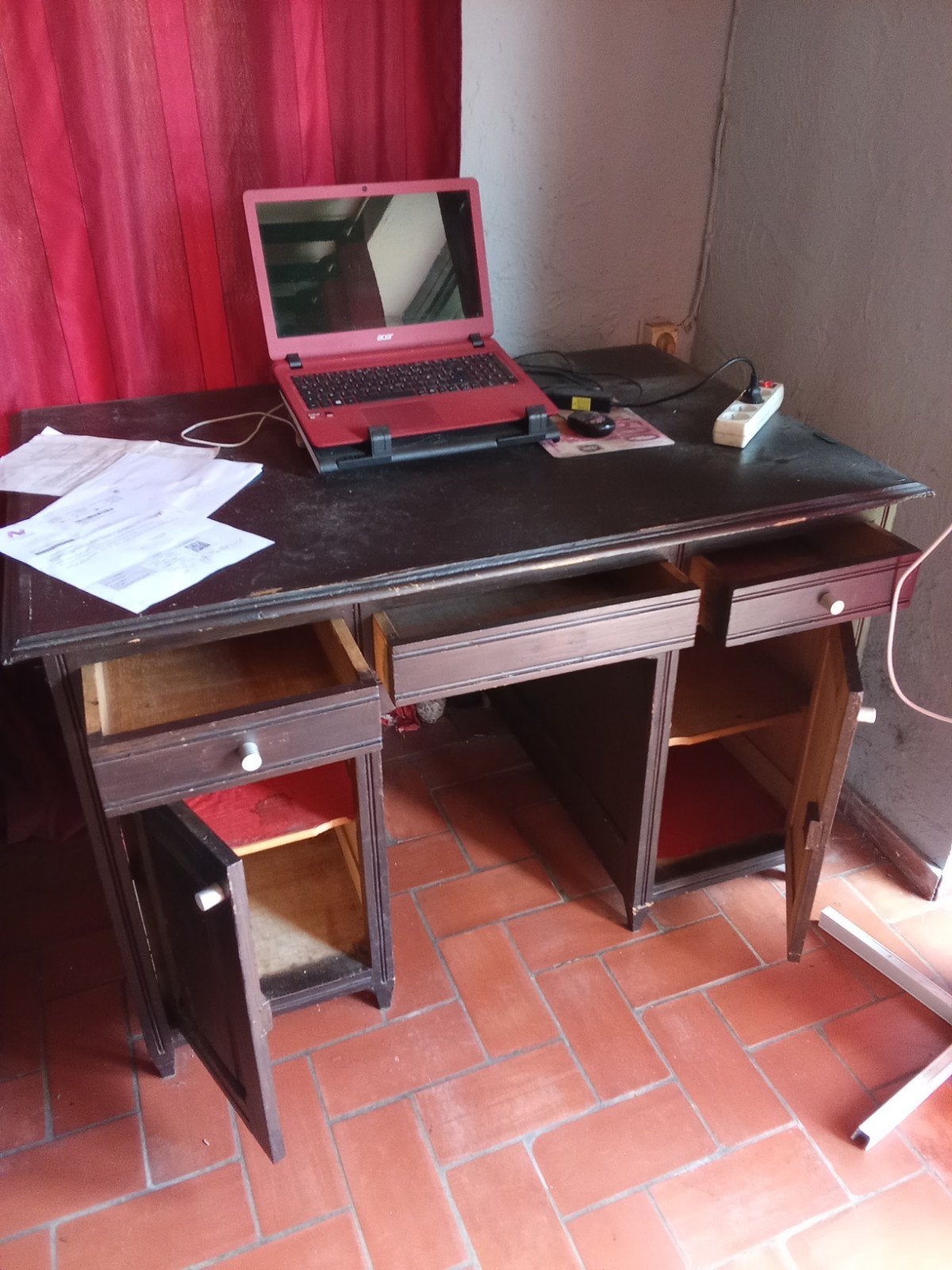 bureau ancien profond 80 cm., Maison & Meubles, Enlèvement