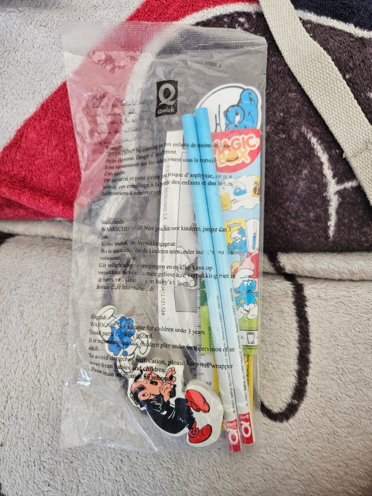 Quick De Smurfen schrijfset – nieuw in verpakking, Verzamelen, Smurfen, Ophalen
