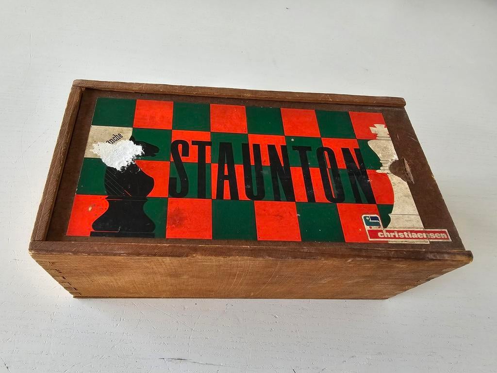 Vintage staunton-schaakstukken, Ophalen of Verzenden