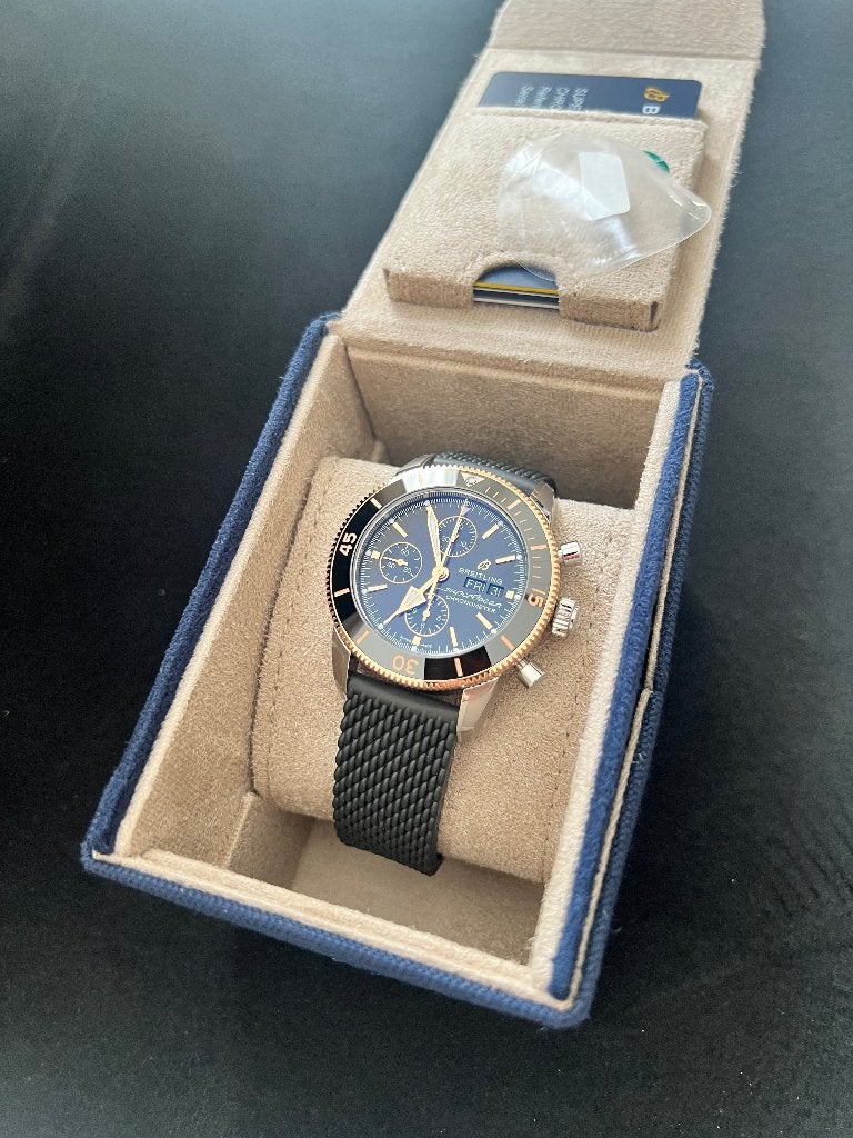 Breitling Superocean Héritage 44 Or rose Chrono NEUVE 2025, Neuf, Breitling, Or, Enlèvement