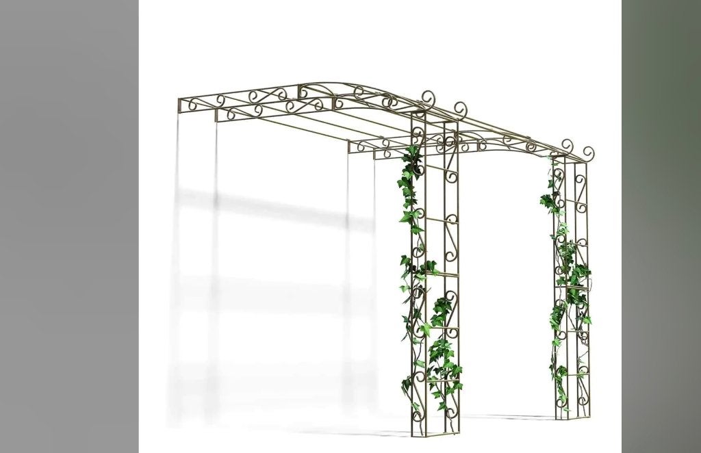pergola, muurpergola, terrasoverkapping - gelakt ijzer, Ophalen, Zo goed als nieuw, Overige typen