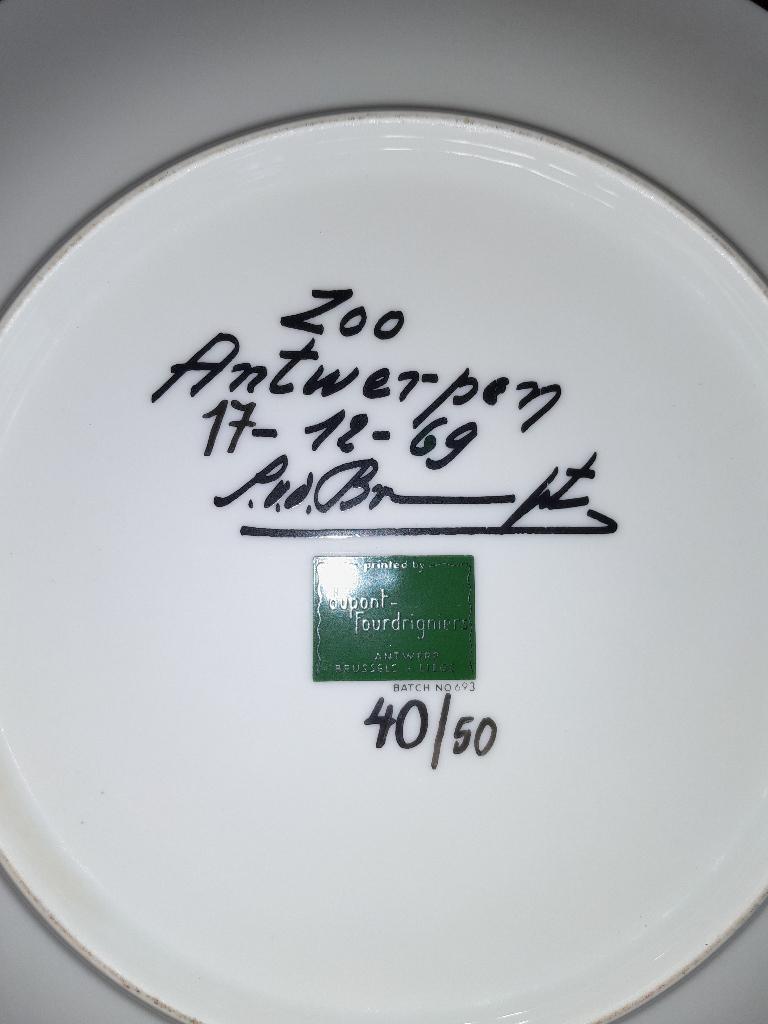 assiette vintage avec du zoo d'Anvers, Enlèvement