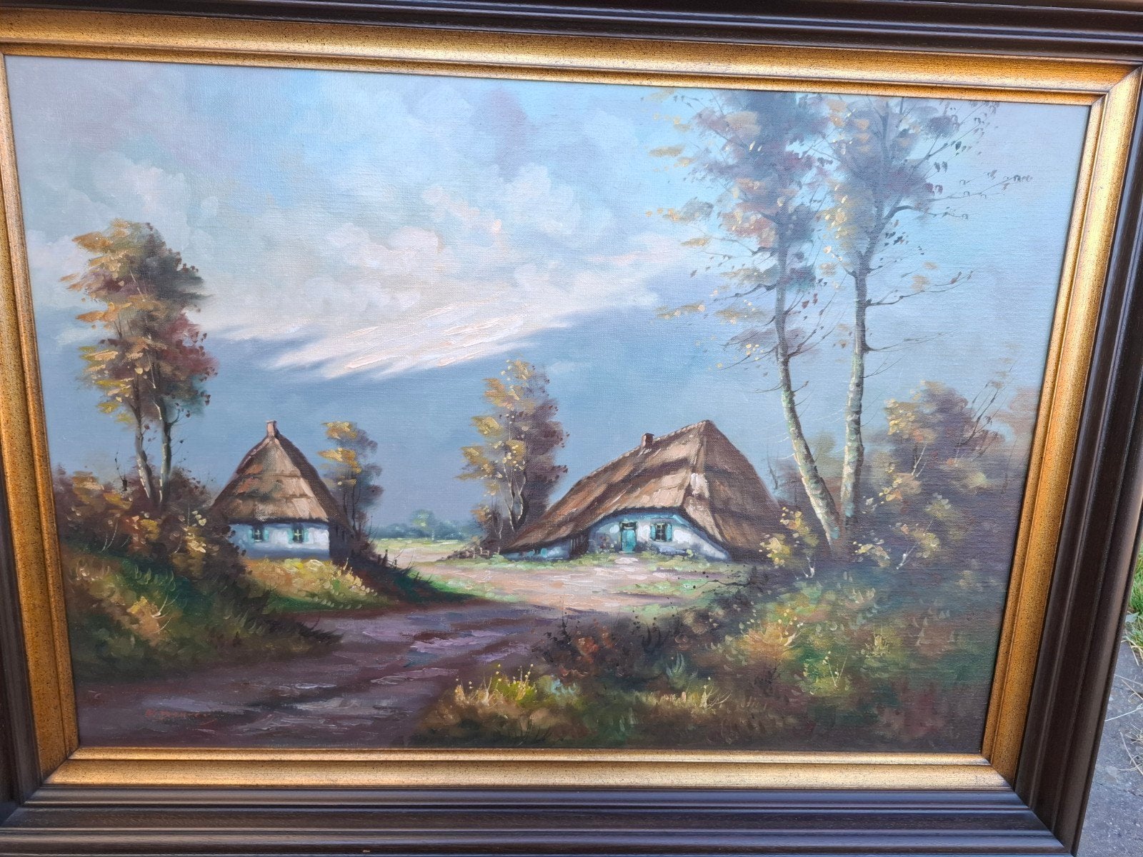 landschap Schilderij van w.donkers, Antiek en Kunst, Ophalen, Landschap