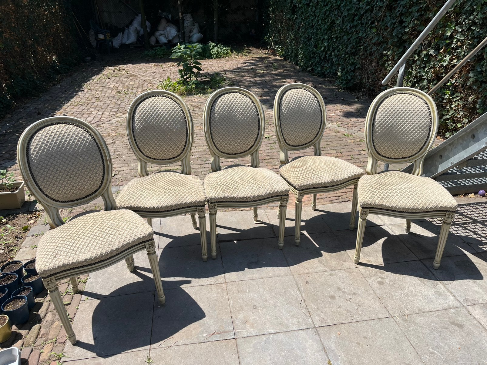 5 Louis XIV stoelen, Ophalen