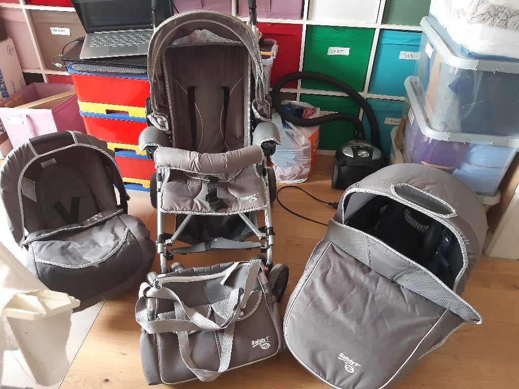Poussette « Safety 1» 3 en 1 compète avec landau, Avec siège auto, Comme neuf, Enlèvement, Poussette