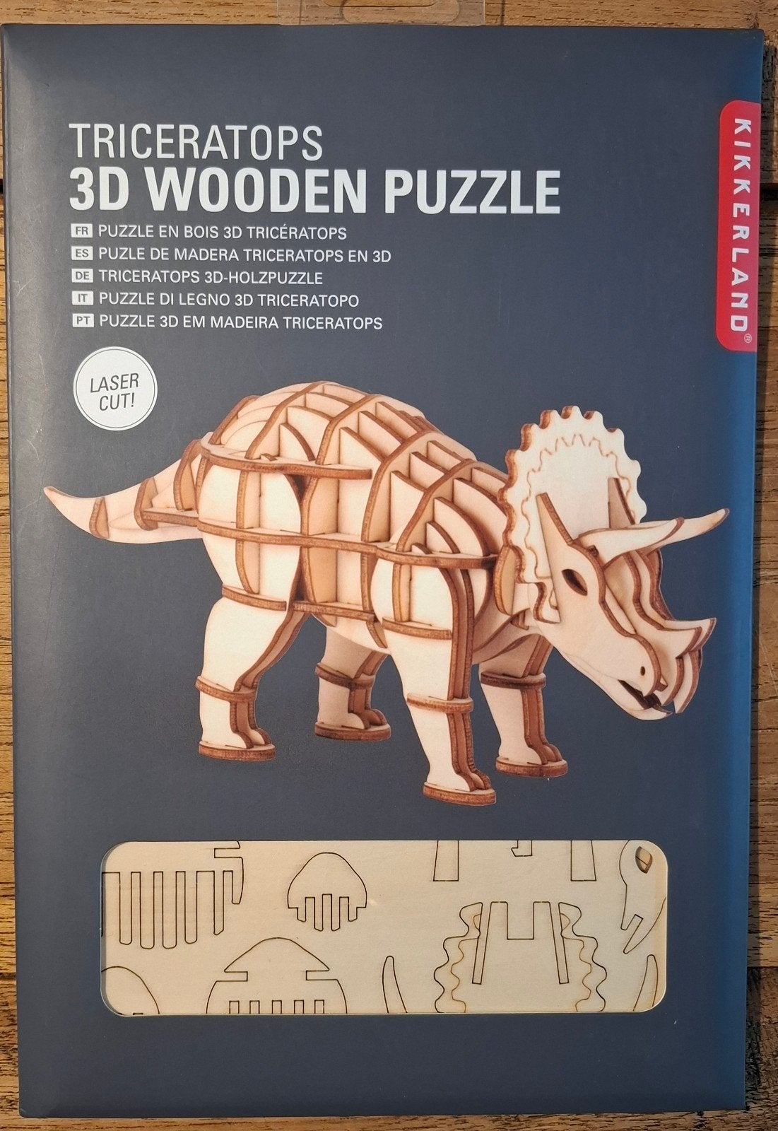 3 x 3D houten puzzels – Triceratops/Mammoth/Stegosaurus – ni, Ophalen of Verzenden
