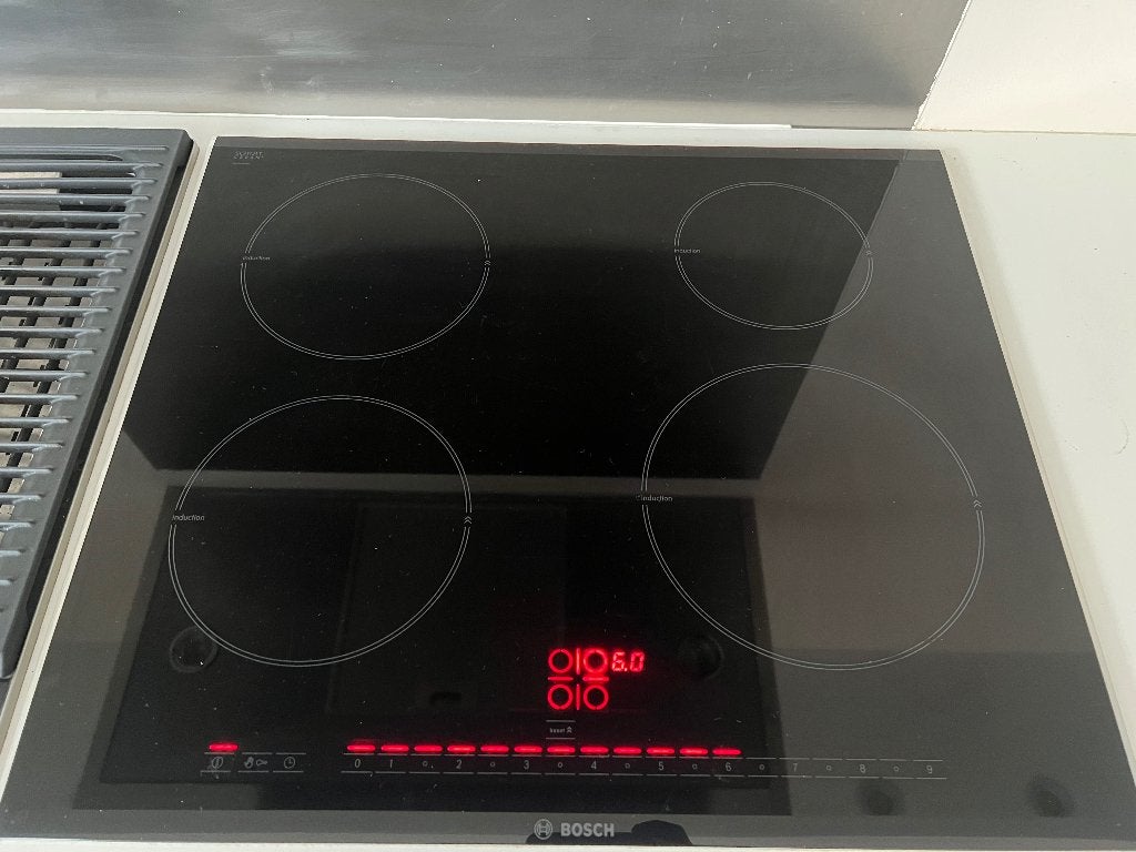 Inductiekookplaat Bosch, Elektronische apparatuur, Kookplaten, Ophalen, Gebruikt, 4 kookzones, Inbouw