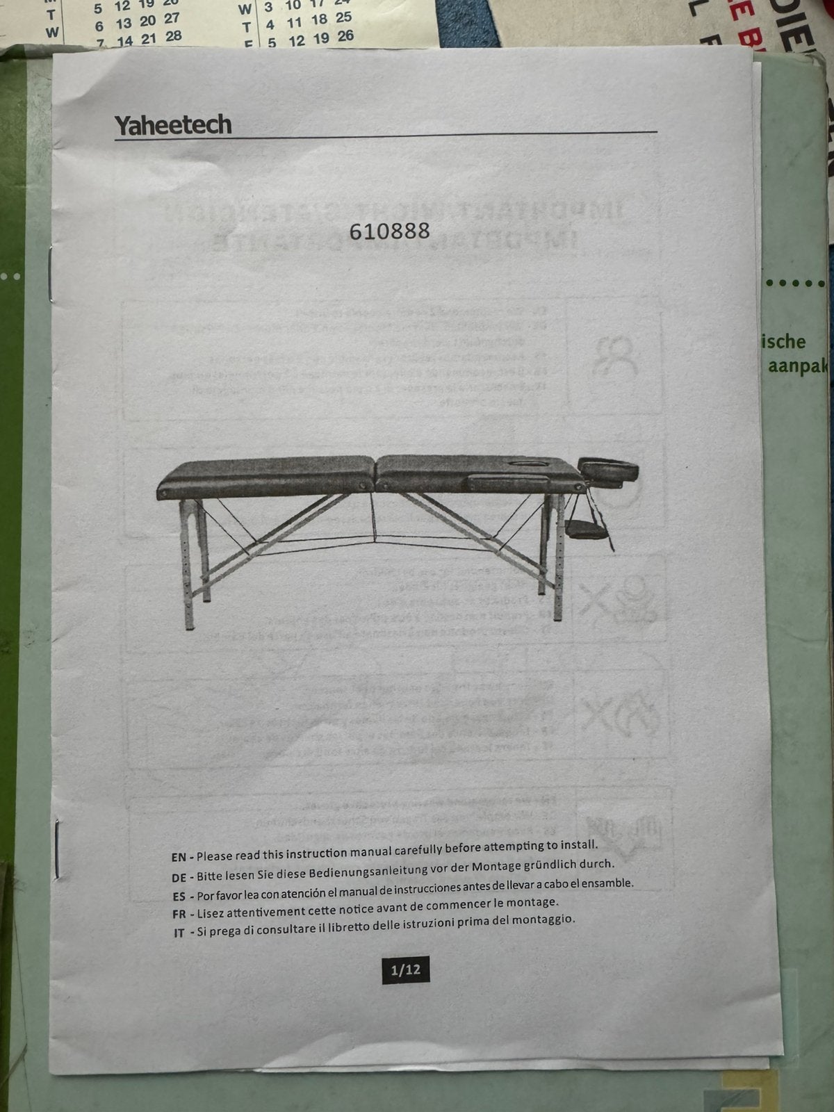 Massagetafel, Sport en Fitness, Ophalen, Zo goed als nieuw, Massagetafel