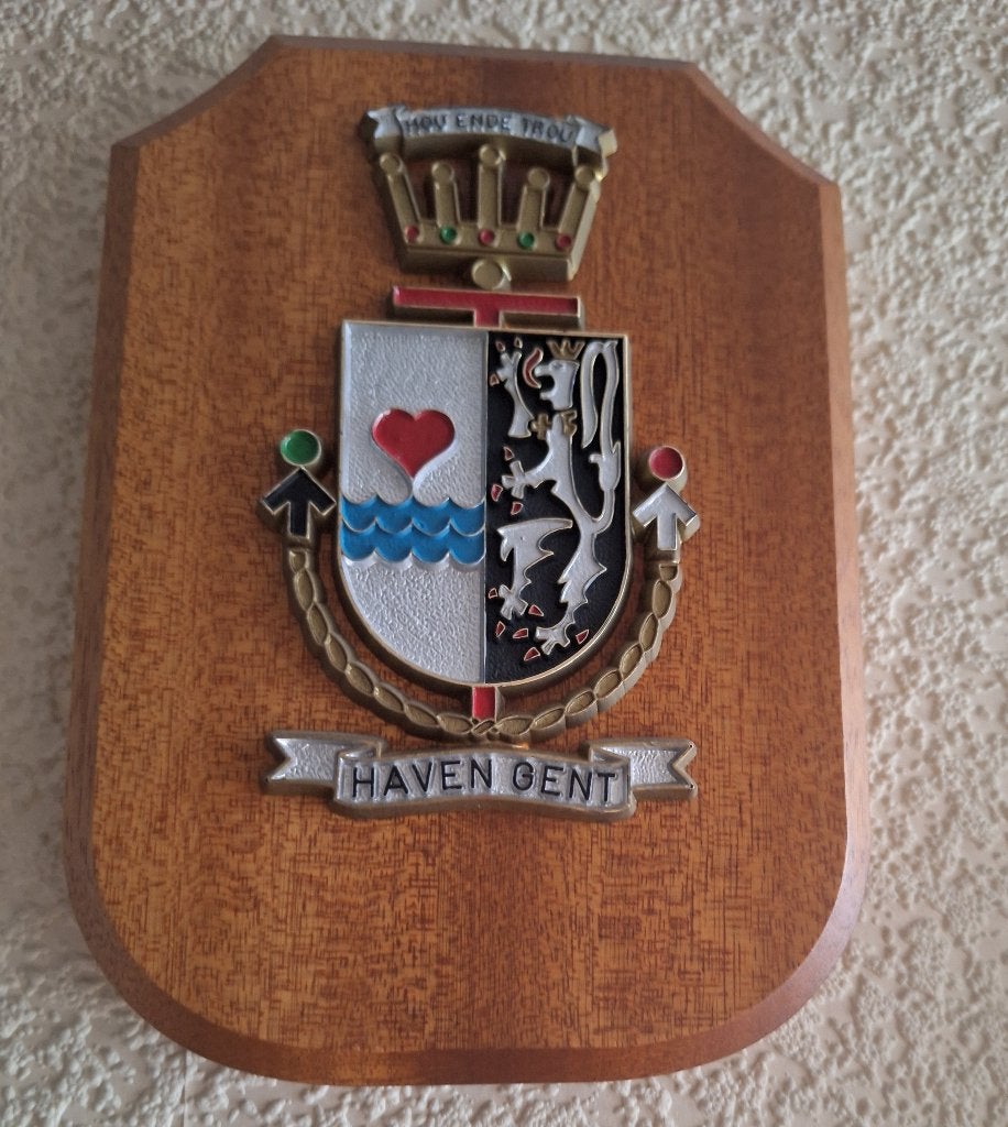 Schild embleem haven Gent, Ophalen, Zo goed als nieuw, Kaart, Foto of Prent