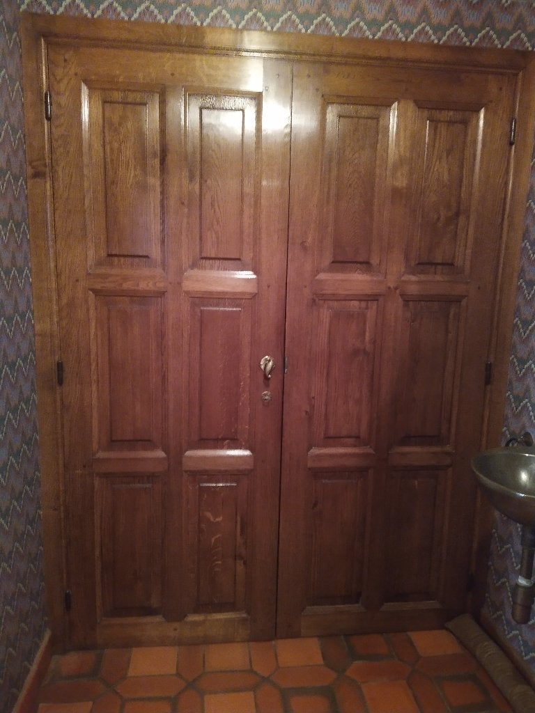 Massieve houten dubbele binnendeuren, Porte intérieure, Enlèvement, Utilisé, Moins de 80 cm