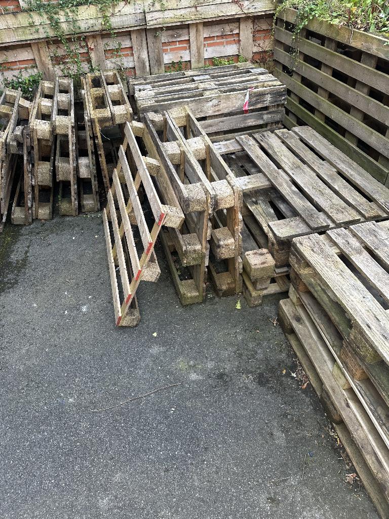 Houten paletten, Tuin en Terras, Ophalen, Gebruikt