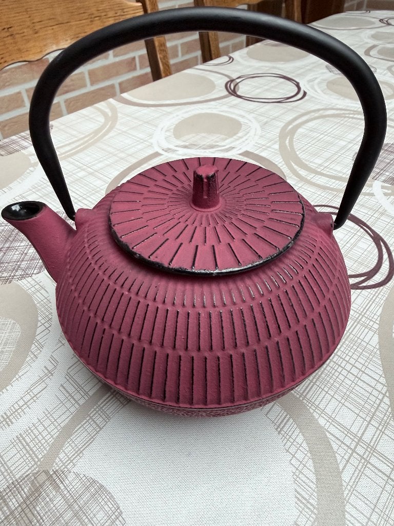 Cosy&Trendy Yokohama Theepot - Gietijzer - 1L1 - Rood, Neuf, Enlèvement ou Envoi, Métal, Autres styles