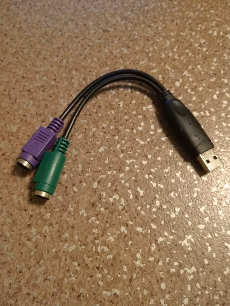 Adaptateur usb vers 2 ps/2 clavier souris neuf, Informatique & Logiciels, Neuf, Enlèvement ou Envoi, Azerty, Filaire
