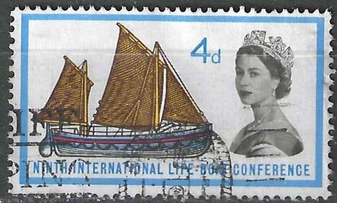 Grande-Bretagne 1963 - Yvert 376 - Lifeboat Conference (ST), Envoi, Affranchi
