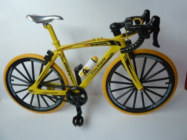 Déco: Vélo de course en métal 20x12cm +pied de stabilisation, Enlèvement ou Envoi, Comme neuf, Autres types