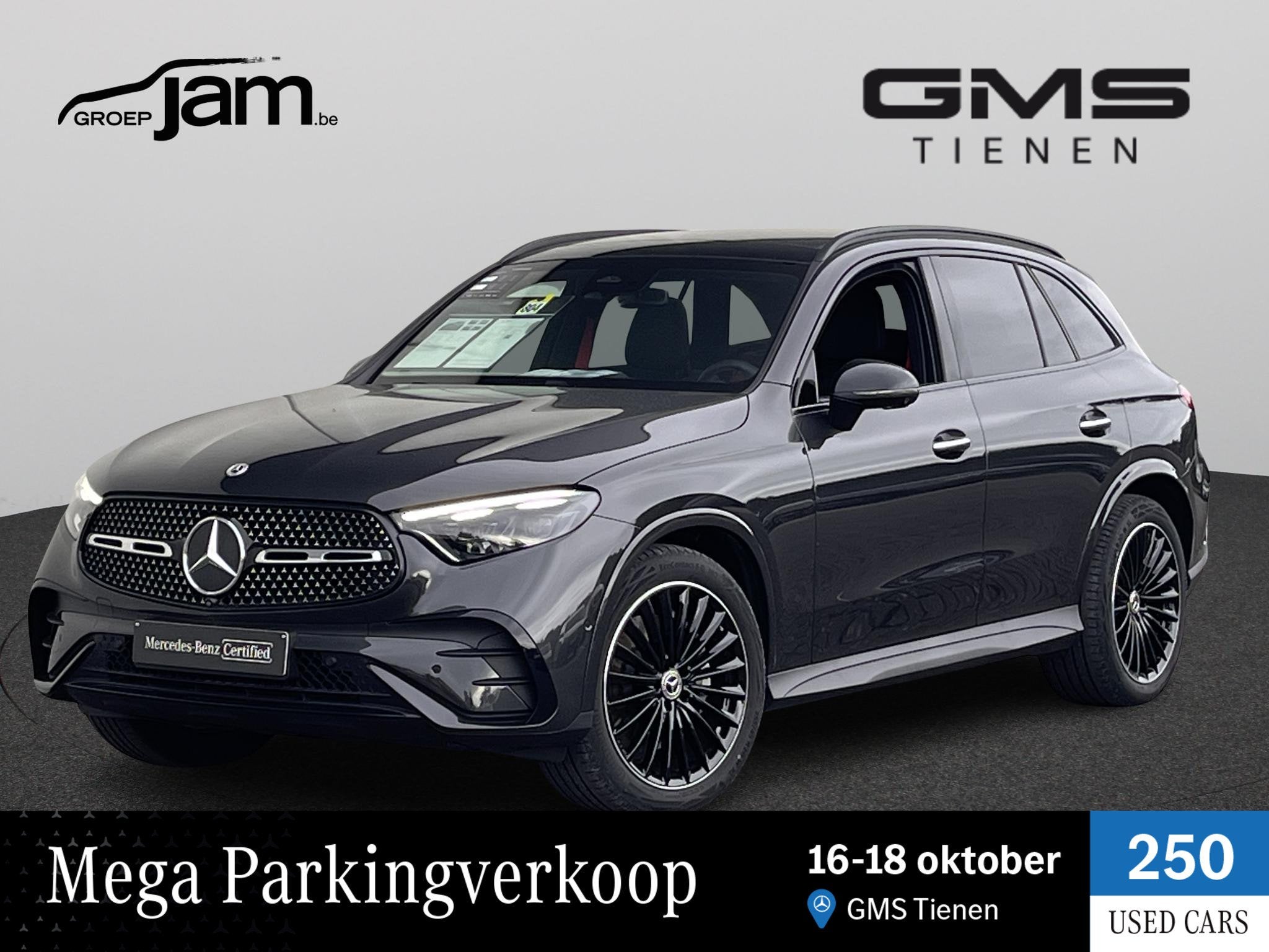 Mercedes-Benz GLC 300 4MATIC AMG/Pano/Trekhaak, Auto's, Automaat, Stof, Gebruikt, Zwart