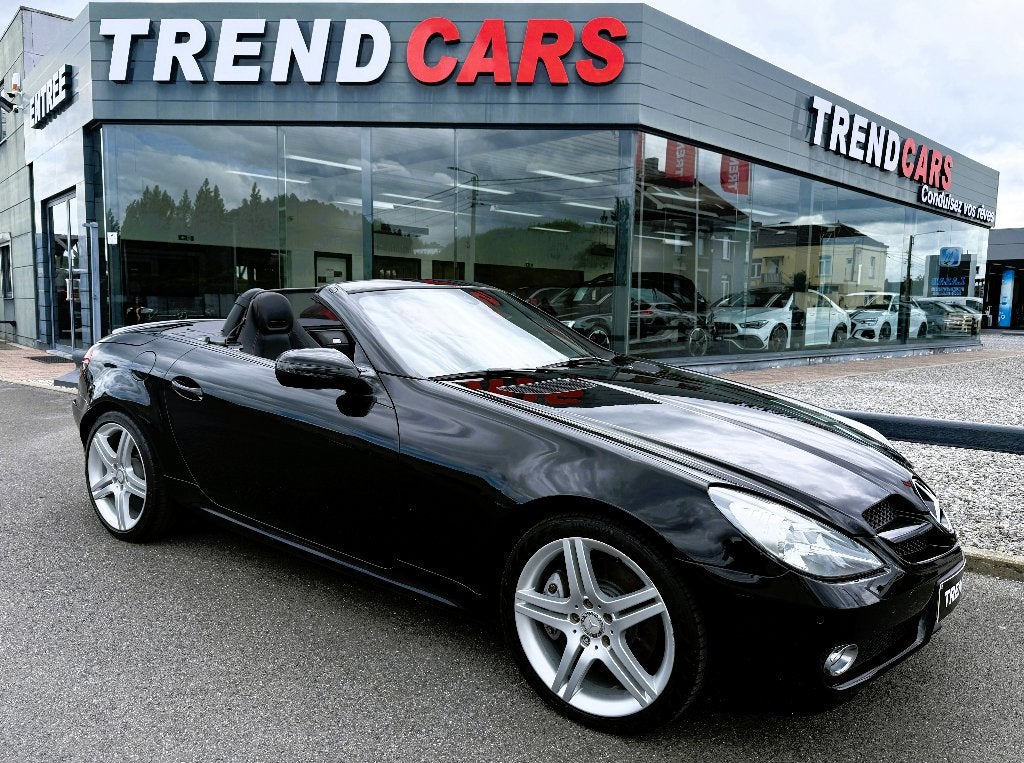 MERCEDES SLK 200 KOMPRESSOR  CUIR AUT AMG CAPAV/AR NAVI, Achat, 135 kW, Entreprise, Noir