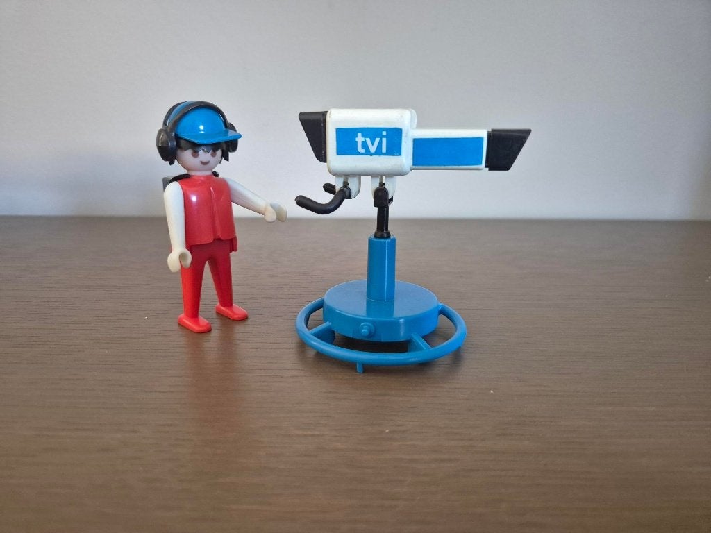 PlayMobile_Vintage tvi Caméraman, Enlèvement, Utilisé, Pièces détachées, Figurines