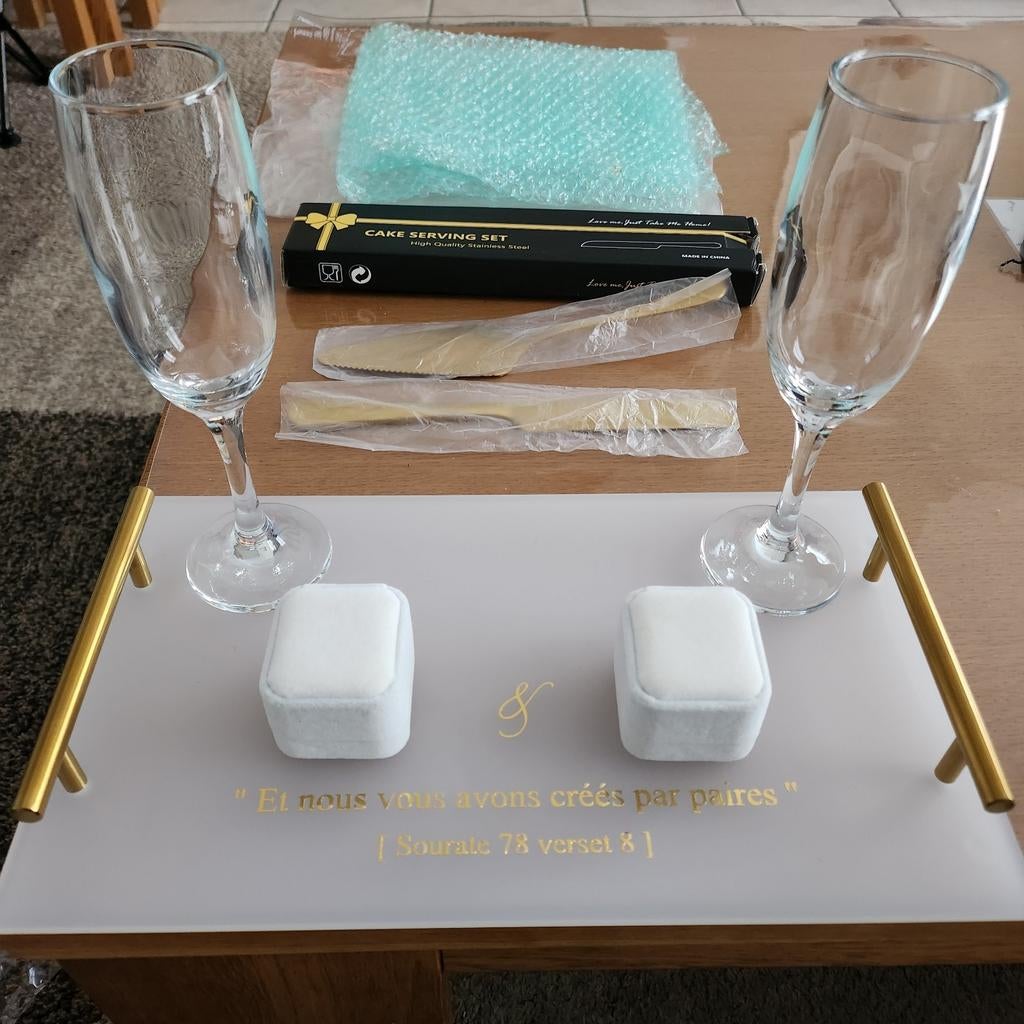 Plateau pour mariage fiançailles commune, Enlèvement, Neuf
