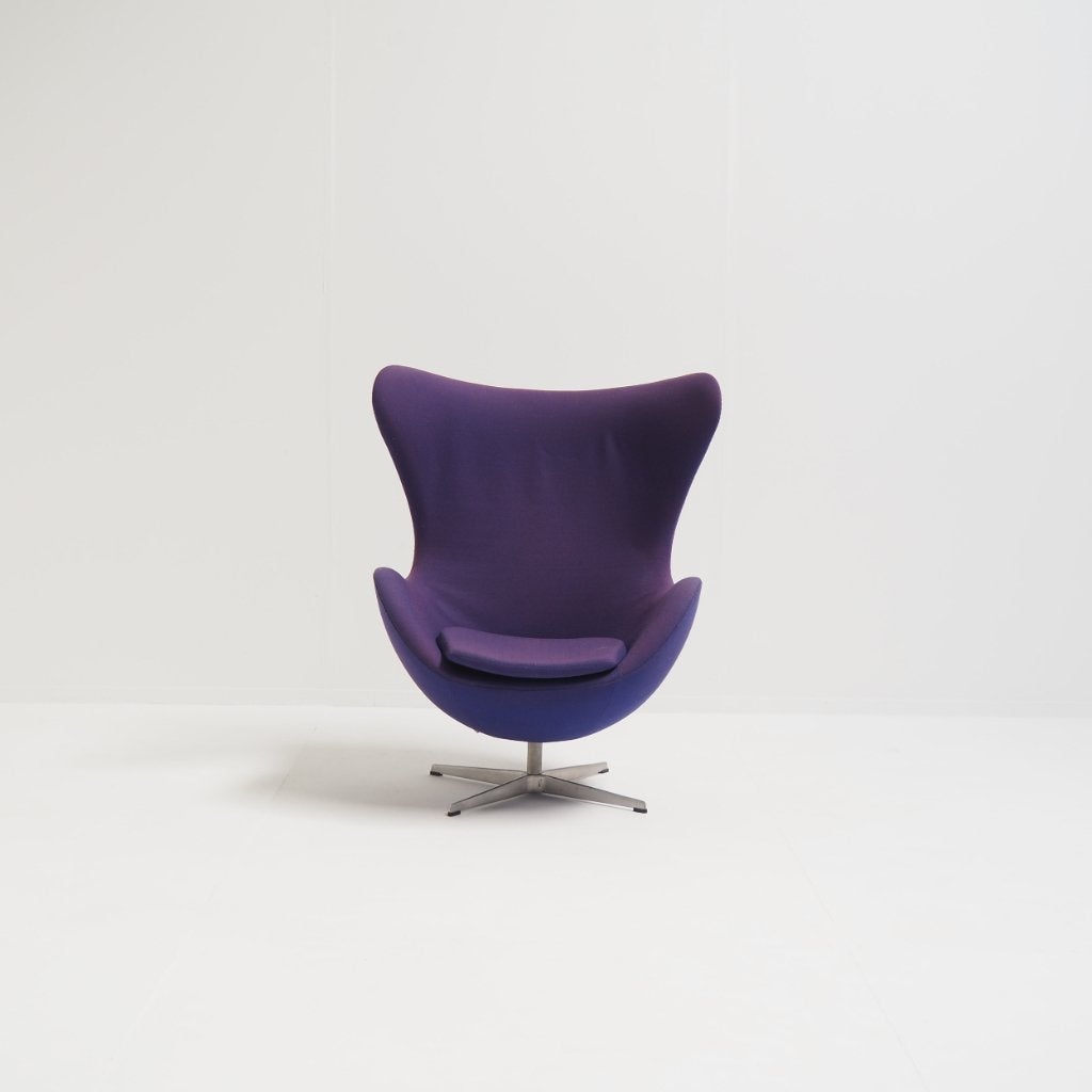Vintage Egg Chair door Arne Jacobsen voor Fritz Hansen, Gebruikt, 75 tot 100 cm, Metaal, 50 tot 75 cm