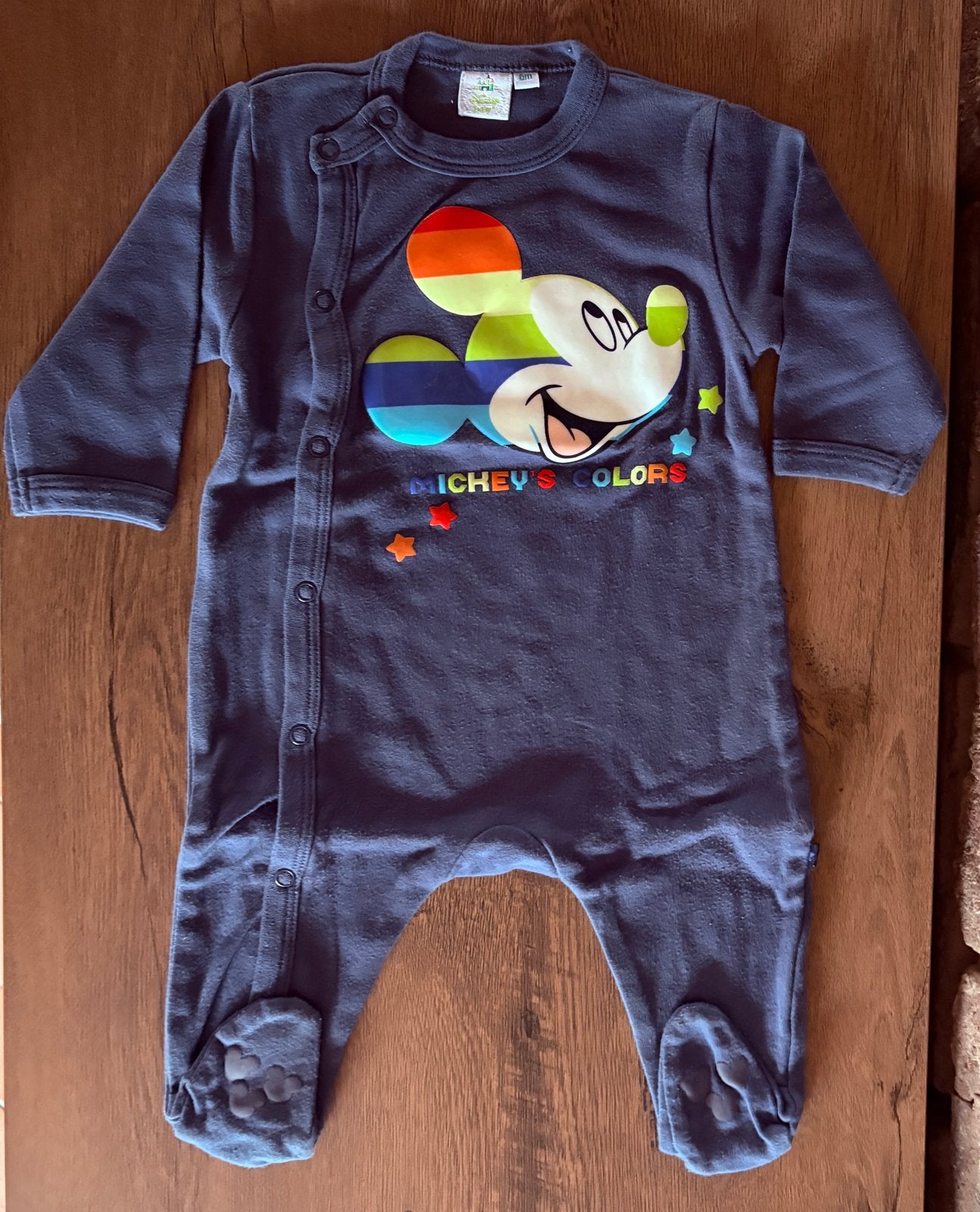 Grenouillère / Pyjama bébé avec pieds Mickey, Enlèvement ou Envoi, Utilisé, Garçon ou Fille, Vêtements de nuit ou Sous-vêtements