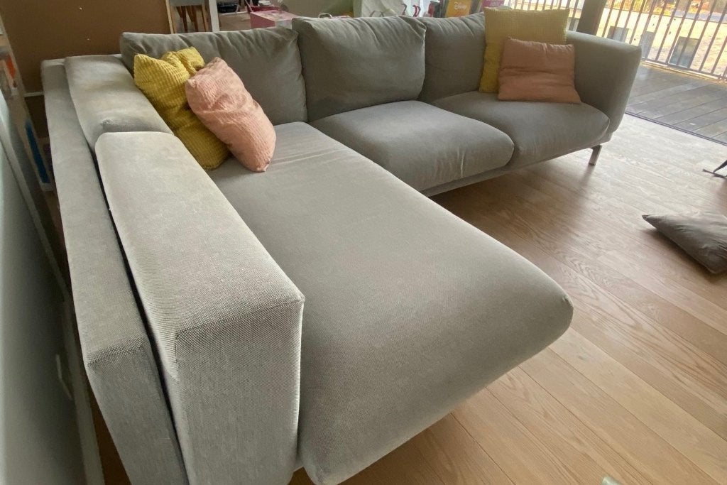 Sofa met chaise long, Ophalen, Zo goed als nieuw, Hoekbank