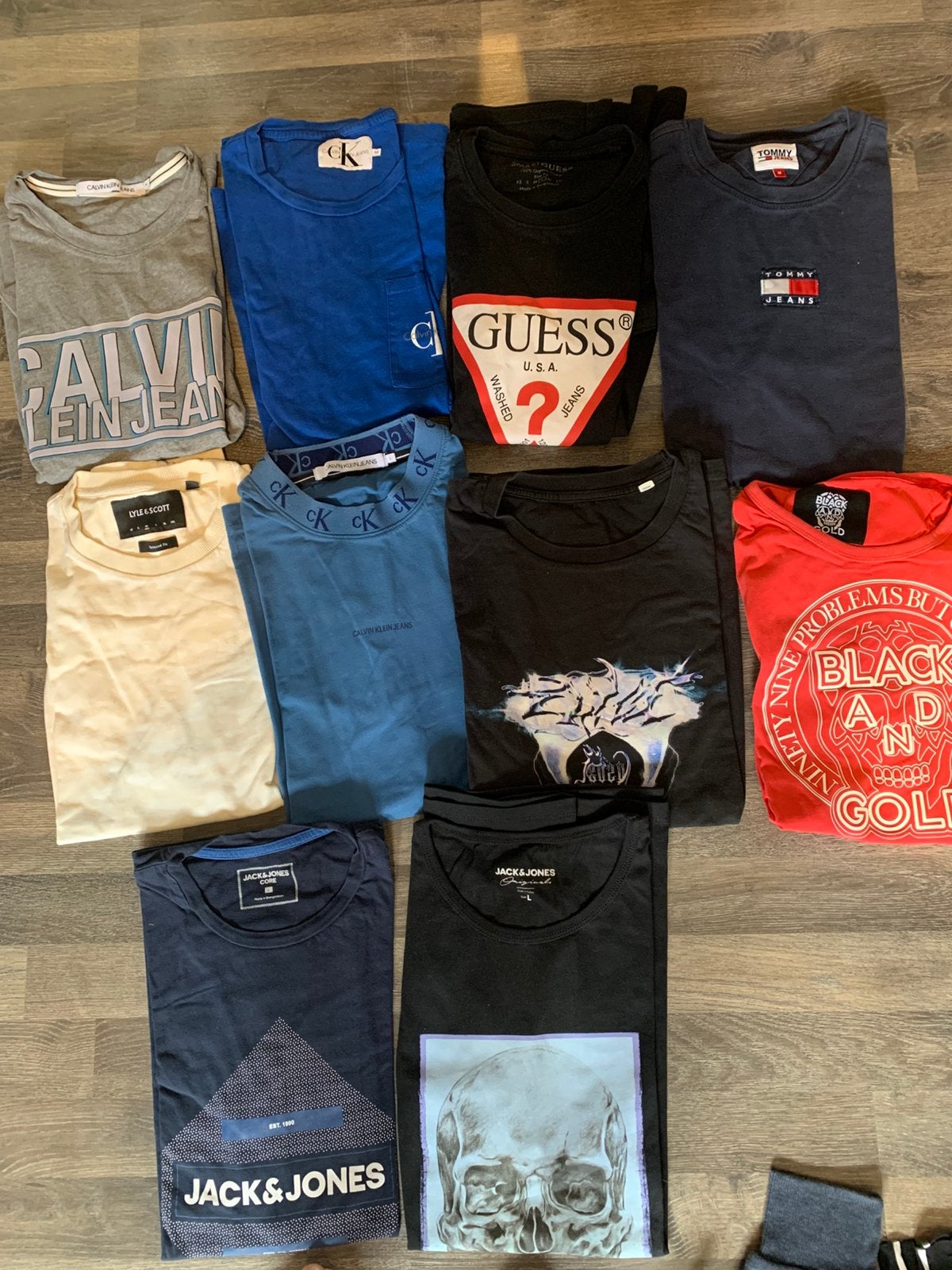 10  t-shirts allerlei merken zie foto maat m, Kleding | Heren, Heren-kledingpakketten, Ophalen, Zo goed als nieuw, Maat 48/50 (M)