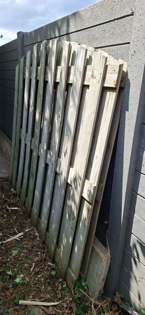 Houten schutting, Ophalen, Gebruikt, Hout