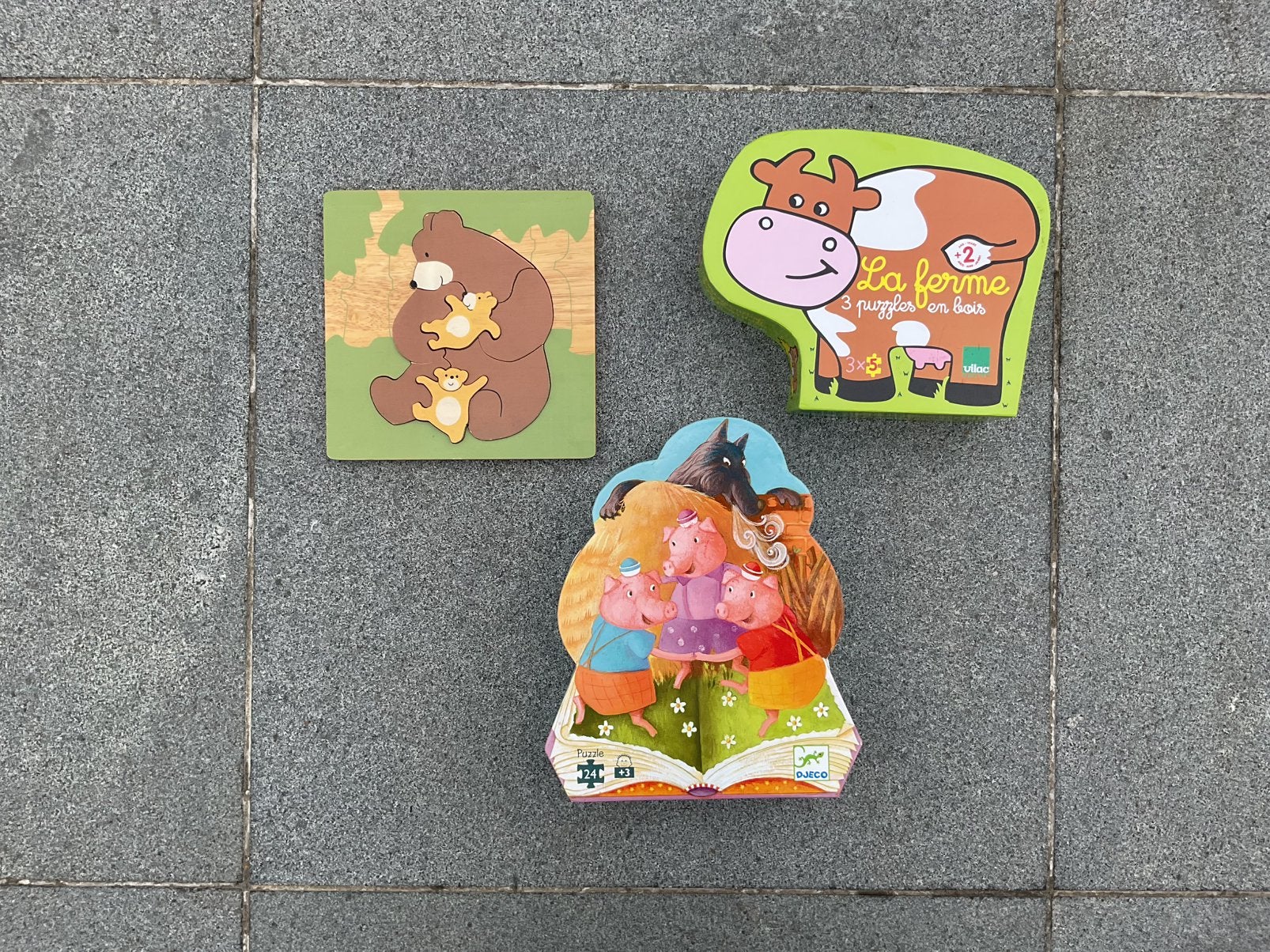 5 puzzels samen 3 euro voor leeftijd 3+, Ophalen, Zo goed als nieuw