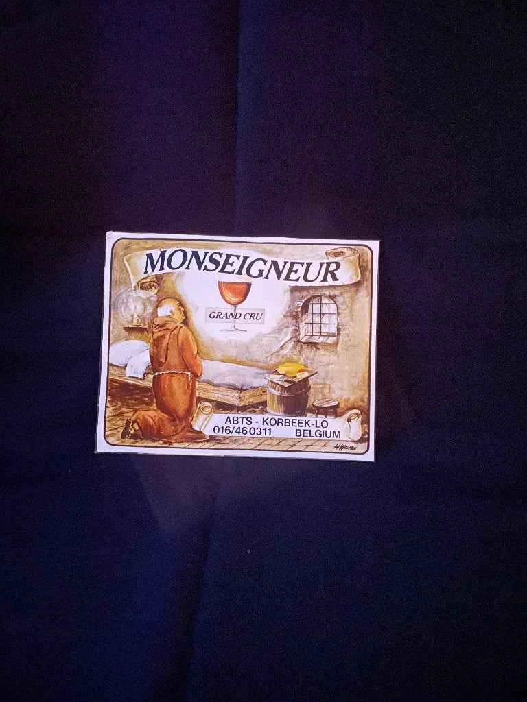 reclamebord Monseigneur grand cru, Ophalen, Gebruikt, Reclamebord, Plaat of Schild, Overige merken