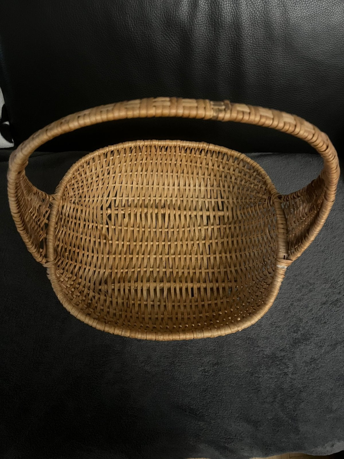 Grand panier en osier - 36X32X13cm, Osier, Enlèvement, Ovale, Panier