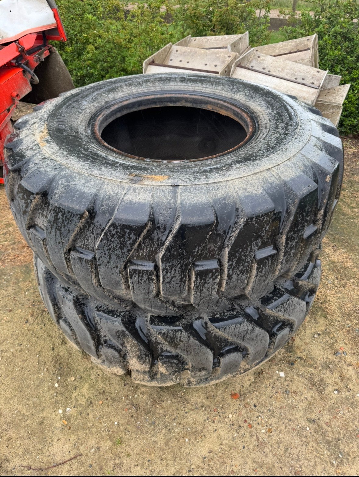 Buldozer banden 20,5-25, Ophalen