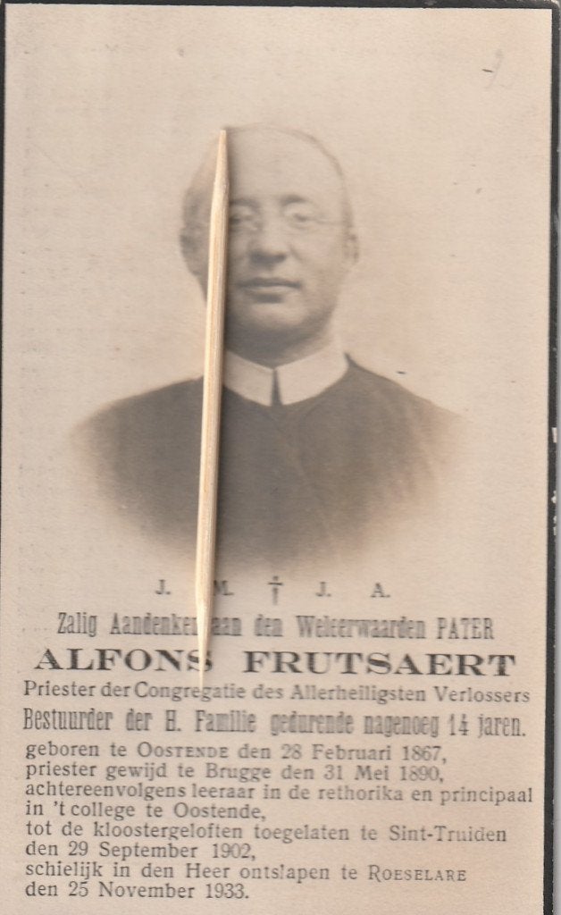 Priester Frutsaert, Ophalen of Verzenden