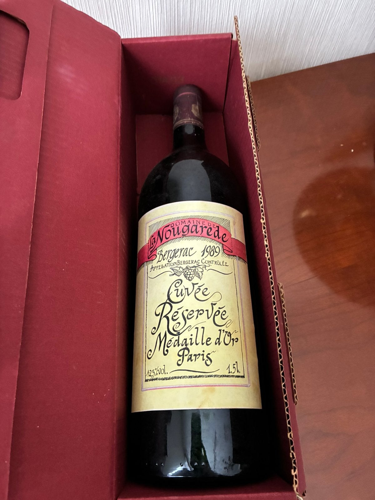 Domaine de la Nougardere, Bergerac 1989, Enlèvement, Comme neuf, Vin rouge
